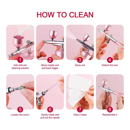Multifunctional High-Pressure Nano Airbrush - Cordless Oxygen Spray & Precision Painter
