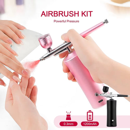 Multifunctional High-Pressure Nano Airbrush - Cordless Oxygen Spray & Precision Painter