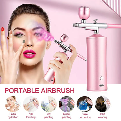 Multifunctional High-Pressure Nano Airbrush - Cordless Oxygen Spray & Precision Painter