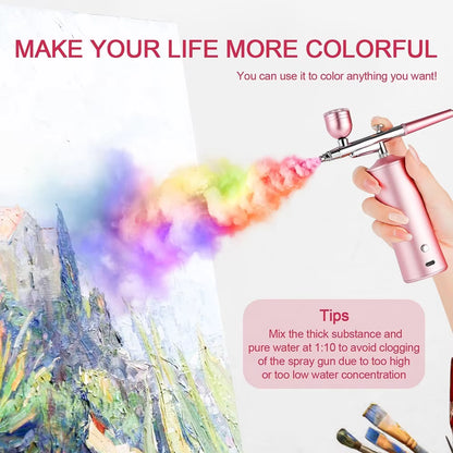 Multifunctional High-Pressure Nano Airbrush - Cordless Oxygen Spray & Precision Painter