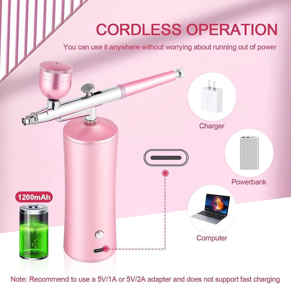 Multifunctional High-Pressure Nano Airbrush - Cordless Oxygen Spray & Precision Painter