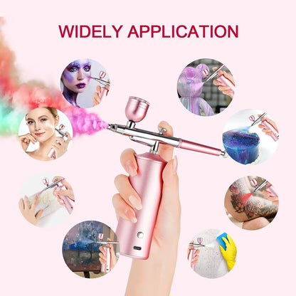 Multifunctional High-Pressure Nano Airbrush - Cordless Oxygen Spray & Precision Painter