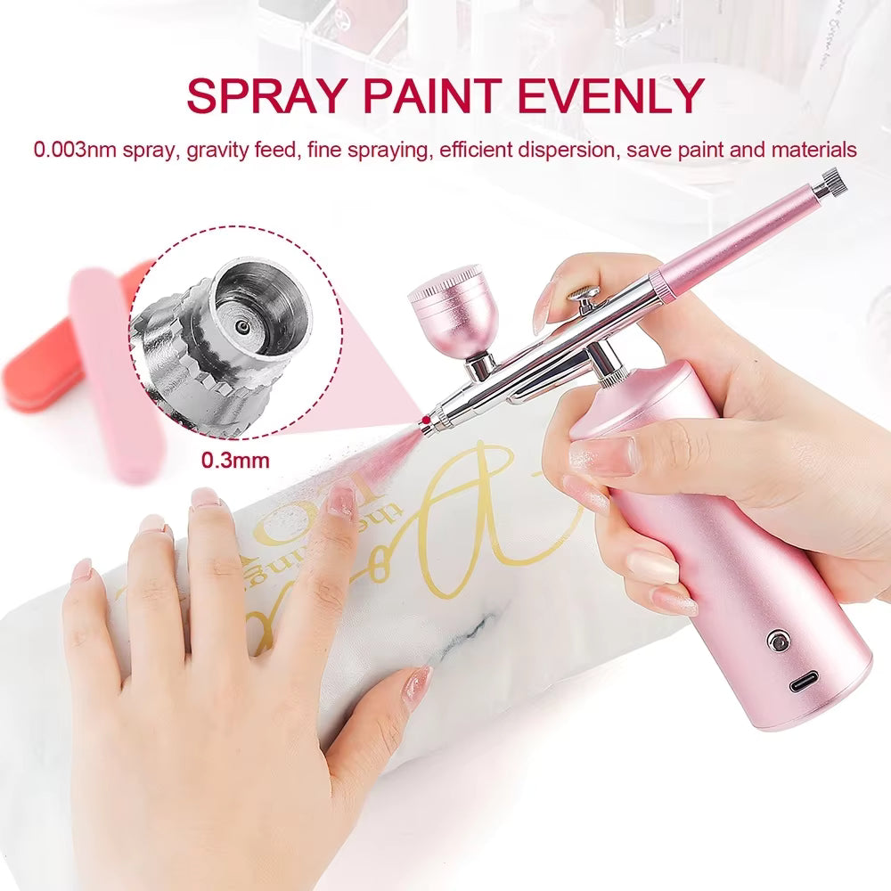 Multifunctional High-Pressure Nano Airbrush - Cordless Oxygen Spray & Precision Painter